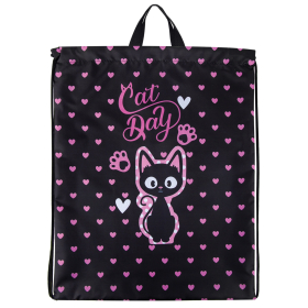 Мешок для обуви BRAUBERG KIDS, с петлей, 42х34 см, "Amazed cat", 271629