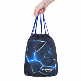 Мешок для обуви BRAUBERG PREMIUM, карман, подкладка, светоотражайка, 43х33 см, Digital lava, 272426