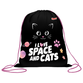 Мешок для обуви ПИФАГОР, 1 отделение, 42х34 см, "Dark kitten", 273419