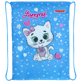 Мешок для обуви ПИФАГОР, 1 отделение, 42х34 см, "Yummy cupcake", 271603