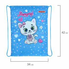 Мешок для обуви ПИФАГОР, 1 отделение, 42х34 см, "Yummy cupcake", 271603