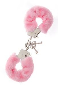 Металлические наручники с розовой меховой опушкой Metal Handcuffs With Plush