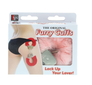 Металлические наручники с розовой меховой опушкой Metal Handcuffs With Plush