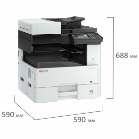 МФУ лазерное KYOCERA M4125idn "3 в 1", А3, 25 стр./мин., 100 000 стр./мес., ДУПЛЕКС, АПД, сетевая карта, 1102P23NL0