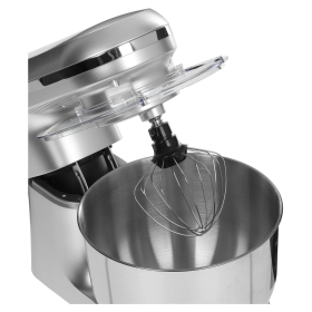 Миксер планетарный BQ (БИ-КЬЮ) MX640, 1600 Вт, 6 скоростей, 3 насадки, металлическая чаша 6 л, серебро, 86194435