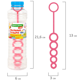 Мыльные пузыри, КОНЦЕНТРАТ 1 к 3, 500 мл, индивидуальная упаковка, BRAUBERG KIDS, 666209