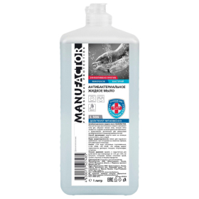Мыло жидкое антибактериальное 1 л MANUFACTOR, флип-топ, L50610