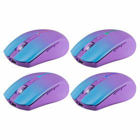Мышь беспроводная бесшумная DEFENDER Mystery MM-301 LED, 5 кнопок + колесо-кнопка, фиолетовая, 52301