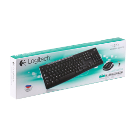 Набор беспроводной LOGITECH MK270, клавиатура, мышь 2 кнопки + 1 колесо-кнопка, черный, 920-004518