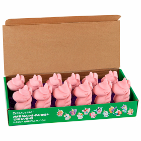 Набор для раскопок "Русалки, феи, единороги", 12 видов, карточки, инструменты, BRAUBERG KIDS, 665130