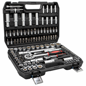 Набор инструментов для автомобиля, 108 предметов, пластиковый кейс, RABBITEX, 671339