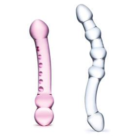 Набор из 2 стеклянных двухголовых фаллоимитаторов Pleasure Set