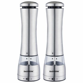 Набор мельниц для соли и специй электрические с подсветкой, 2 шт., PM-4, DASWERK, 456622