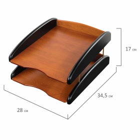 Набор настольный GALANT "Cayman" из дерева, 5 предметов, цвет "светлое дерево/чёрный", 238159