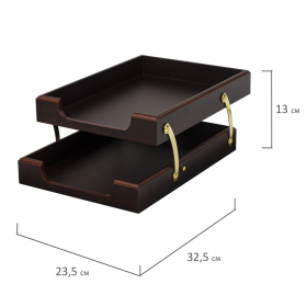 Набор подарочный настольный BESTAR "Ares" из дерева, 7 предметов, цвет "орех", 236356