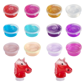 Набор слаймов 14 цветов, 52 аксессуара, в колорбоксе, ЮНЛАНДИЯ, 663777