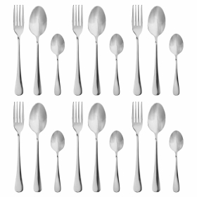 Набор столовых приборов STANDARD 18 шт., 6 персон, серебристый, нержавеющая сталь, DASWERK, 609074