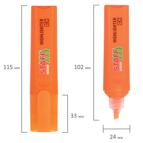 Набор текстовыделителей 4 НЕОНОВЫХ ЦВЕТА, STAFF "EVERYDAY HL-720", линия 1-5 мм, скошенный наконечник, 152555