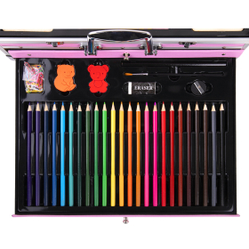 Набор ЮНОГО ХУДОЖНИКА "Mermaid" для рисования и творчества в кейсе ЮНЛАНДИЯ ПРЕМИУМ, 238 предметов, 664635