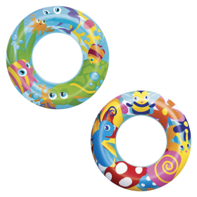 Надувной круг для плавания, диаметр 56 см, 3-6 лет, до 60 кг, АССОРТИ, BESTWAY, 36013