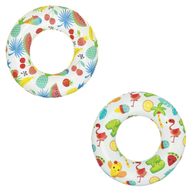 Надувной круг для плавания, диаметр 61 см, 3-6 лет, до 60 кг, АССОРТИ, BESTWAY, 36014