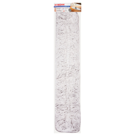 Насадка МОП плоская 80 см для швабры-рамки, карманы, хлопок, LAIMA, 603610