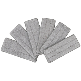 Насадки МОП для швабры (кармашки c 2-х сторон) КОМПЛЕКТ 6 шт., микрофибра, 33х12,5см, LAIMA, 608144