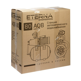 Насосная станция ETERNA AQB-80, 750 Вт, 55 л/мин, напор 50 м, бак 24 л