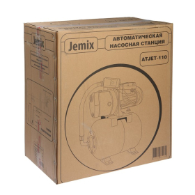 Насосная станция JEMIX ATJET-110, 1100 Вт, напор 50 м, 70 л/мин, бак 24 л, медная обмотка