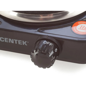 Настольная электрическая плита CENTEK CT-1506, 1000 Вт, 1 конфорка, 5 режимов нагрева, черная, CT-1506 Black