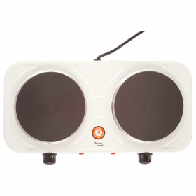 Настольная электрическая плита CENTEK CT-1507, 2000 Вт, 2 конфорки, 5 режимов нагрева, белая