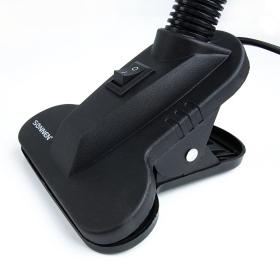 Настольная лампа / светильник SONNEN OU-108, на прищепке, цоколь Е27, белый, 236678