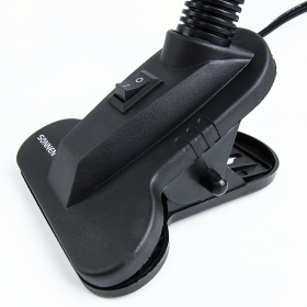 Настольная лампа / светильник SONNEN OU-108, на прищепке, цоколь Е27, черный, 236679