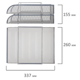 Настольный набор из металла BRAUBERG "Germanium", 7 предметов, серебристый, 231963