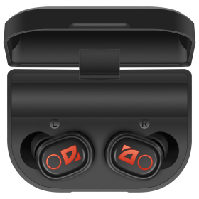Наушники с микрофоном (гарнитура) DEFENDER TWINS 639, Bluetooth, беспроводные, черные, 63639