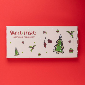 Новогодняя подставка для ложки Доляна Sweet Treats, 26,5×11,5 см, керамика, цвет белый