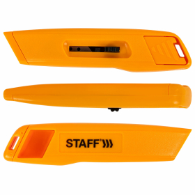 Нож универсальный мощный STAFF PRO, автофиксатор, ABS-пластик, 238734