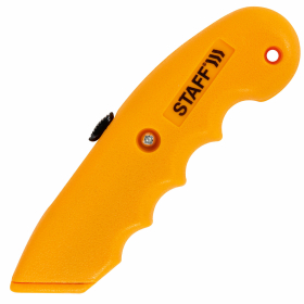 Нож универсальный мощный STAFF PRO, автофиксатор с 3 положениями, ABS-пластик, 238733