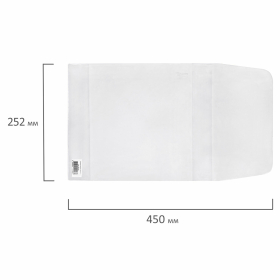 Обложка ПВХ для прописей Горецкого, учебников Бунеева, Сонина, ПЛОТНАЯ, 120 мкм, 252х450 мм, универсальная, прозрачная, ПИФАГОР, 224841