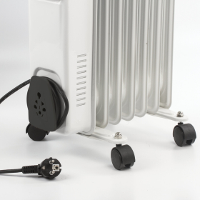 Обогреватель масляный SONNEN DFS-07, 1500 Вт, 7 секций, белый, 453498