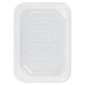 Одноразовый контейнер 500 мл, КОМПЛЕКТ 100 шт., БЕЗ КРЫШКИ, 186х132 мм, прозрачные, ПП, ЮПЛАСТ, ЮУПМ3319