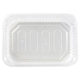 Одноразовый контейнер 750 мл, КОМПЛЕКТ 100 шт., БЕЗ КРЫШКИ, 186х132 мм, прозрачные, ПП, ЮПЛАСТ, ЮУПМ3320