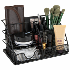 Органайзер для косметики и мелочей металлический 5 секций, MONTE VITA, 140х220х127 мм, чёрный, 272478