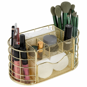 Органайзер для косметики и мелочей металлический 9 секций, MONTE VITA, 105х218х110 мм, золото, 272475