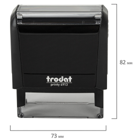 Оснастка для штампа, размер оттиска 58х22 мм, синий, TRODAT 4913 P4, подушка в комплекте, 52887