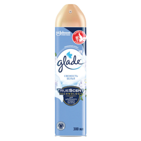 Освежитель воздуха аэрозольный 300 мл, GLADE "Свежесть белья", 864930