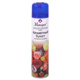 Освежитель воздуха аэрозольный, 300 мл, МЕЛОДИЯ "АРОМАТНЫЙ БУКЕТ", 605346