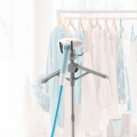 Отпариватель BQ (БИ-КЬЮ) SG5005S, 1800 Вт, пар 35 г/мин, резервуар 1,5 л, 1 режим, 1 насадка, белый/синий, 86195622