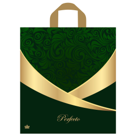 Пакет с петлевой ручкой ПВД, 40х37 см, "Перфекто Малахит", 95 мкм, н00268697