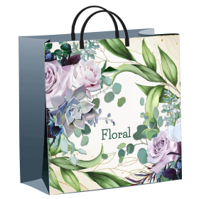 Пакет с пластиковой ручкой, мягкий пластик, 30х30 см, "Нежное очарование" 140 мкм, н00224310